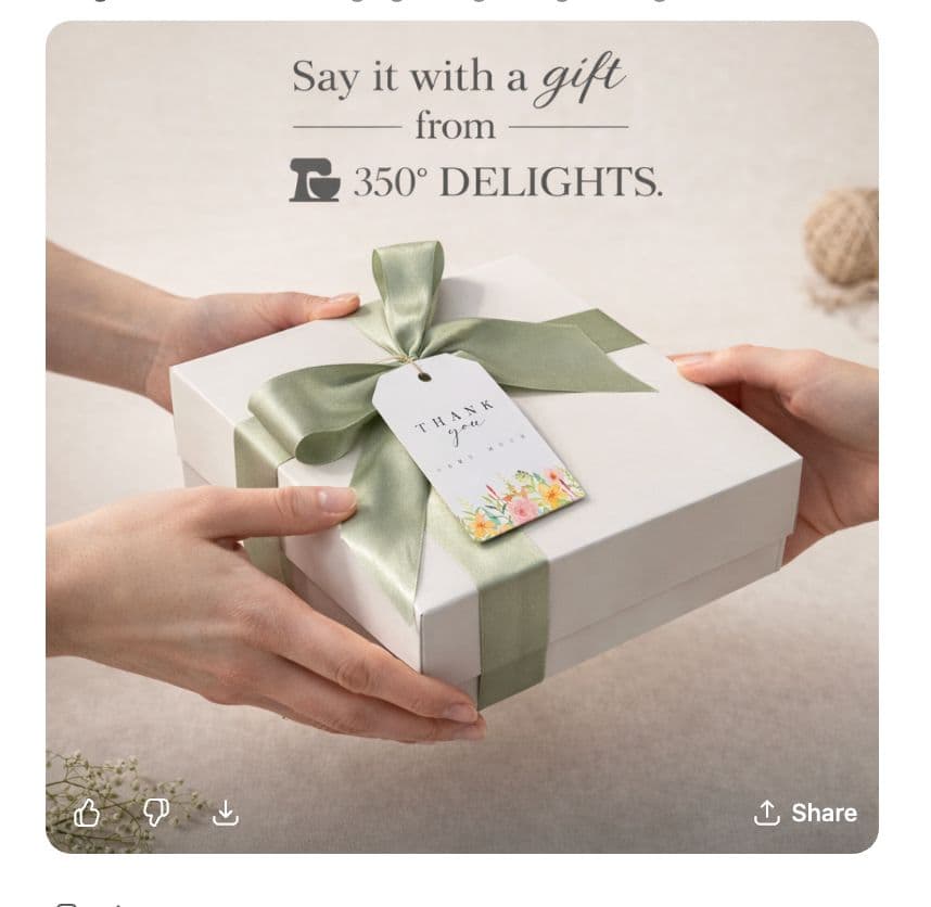 Party favors presentation